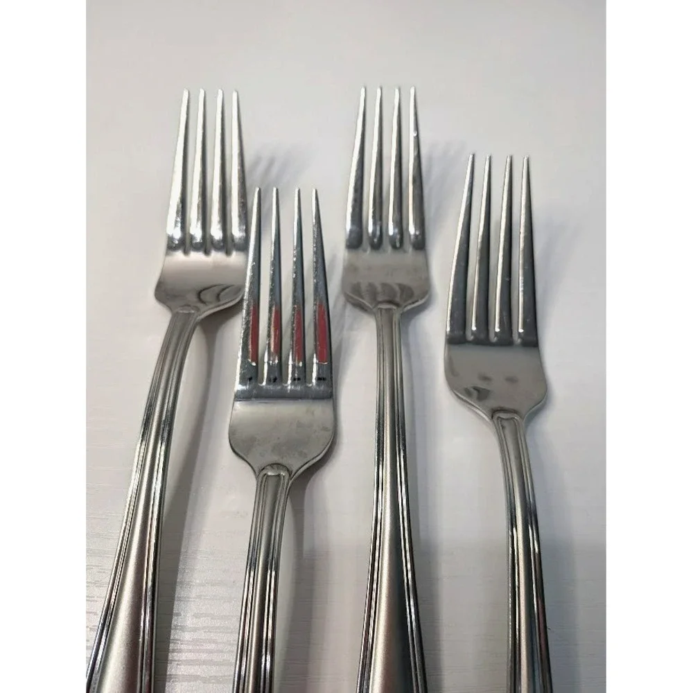 Gorham Monet Frosted 4 Dinner Forks 8 1/4